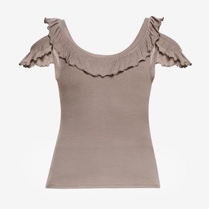 BCBGMAXAZRIA Peri Cold Shoulder Tank